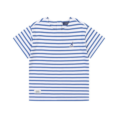 숏 슬리브 스트라이프 티셔츠 QB 0401 블루