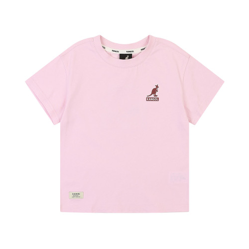 스몰 로고 백 프린트 티셔츠 QB 0410 라이트 핑크