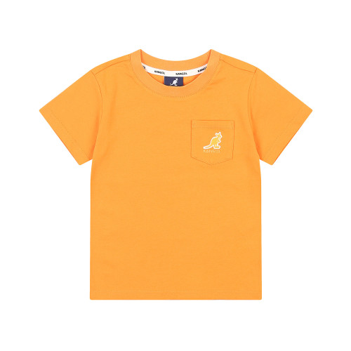 포켓 로고 숏 슬리브 티셔츠 QB 0416 오렌지
