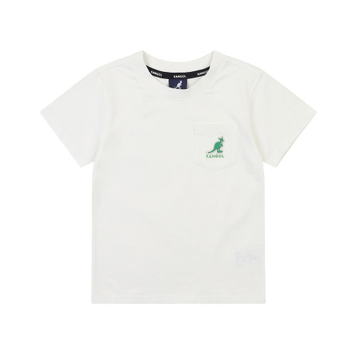 포켓 로고 숏 슬리브 티셔츠 QB 0416 오프 화이트