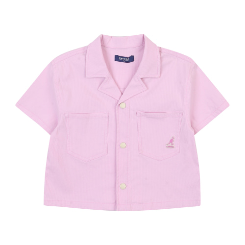 투 포켓 크롭 셔츠 PB 0002 핑크
